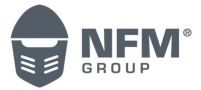 Akademia JA - Logo grupy Nfm z cieniem na białym tle.